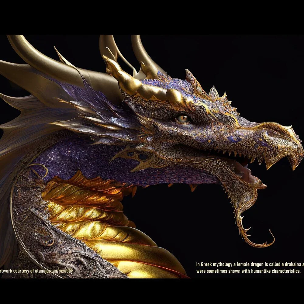 Dragons 2027 Wall Calendar Fantasy Art Mythology Folklore Medieval Dragon Gift